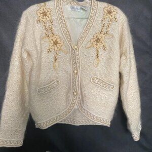 MOHAIR WOOL LADIES CARDIGAN & SKIRT